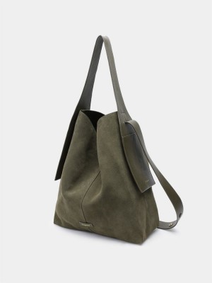 Green Women's Songmont Drippy Large Tote Bags | RDW7526LY