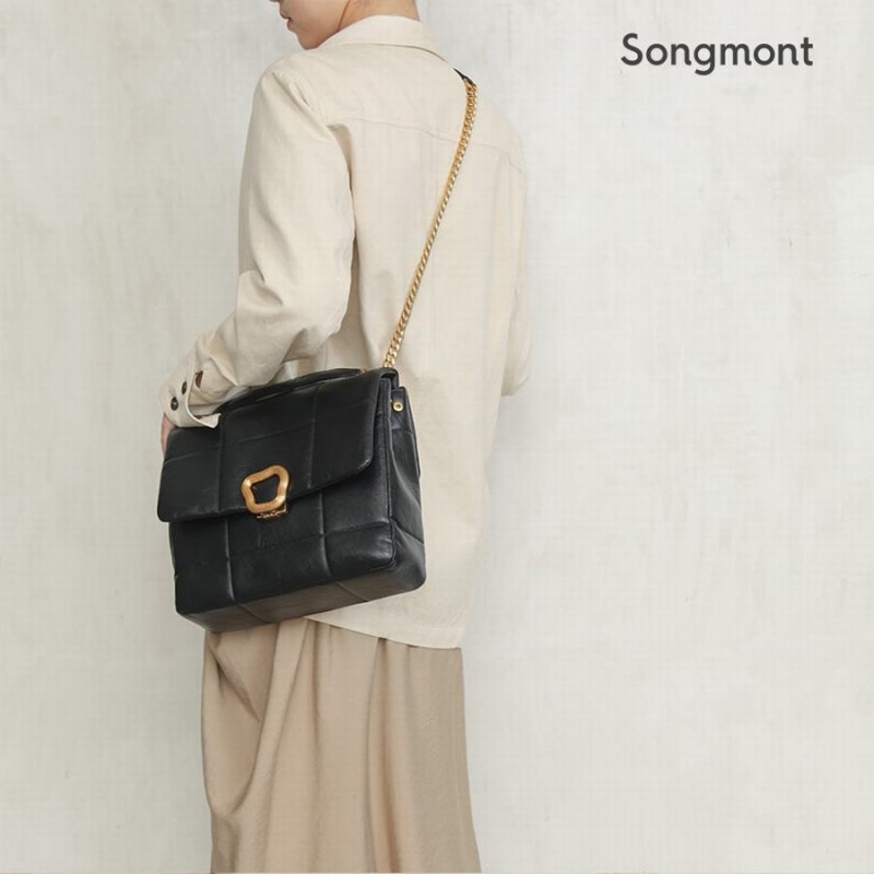 Black Women's Songmont Chocolate Large Bags | SCT8755RJ